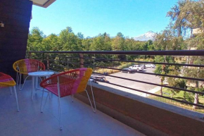 Departamento nuevo con piscina y vista al volcán